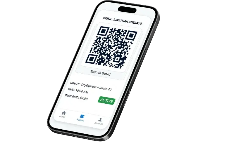 SHARE Mobility fare collection software showing payment dashboard and mobile rider app