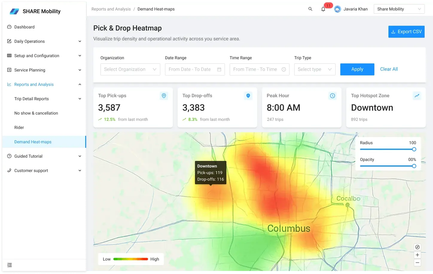 Demand Heatmap